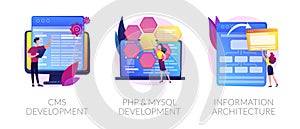 Backend Development vector concept metaphors.