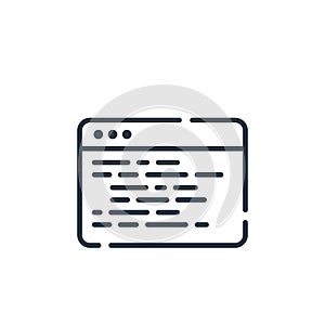 backend icon vector from programming concept. Thin line illustration of backend editable stroke. backend linear sign for use on