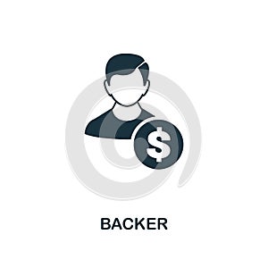 Backer icon. Premium style design from crowdfunding icon collection. UI and UX. Pixel perfect backer icon. For web design, apps, s