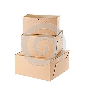 Backery boxes on white background photo