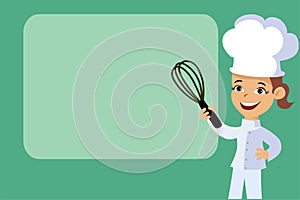 Backery chef woman banner background photo