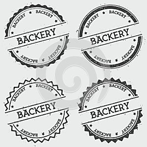 Backery insignia stamp isolated on white.