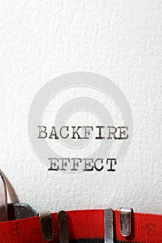 Backfire effect text