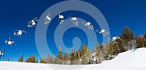 Backflip Sequence of Skier