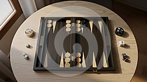 Backgammon Board Game Setup for Play