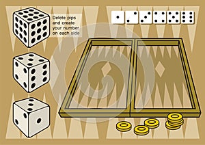 Backgammon with dices