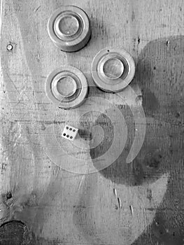 backgammon dices and beads