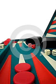 Backgammon Over White