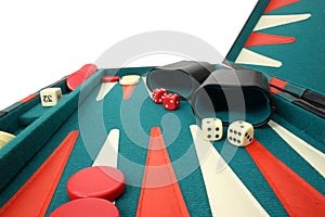 Backgammon Over White