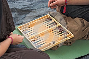 Backgammon players photo