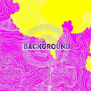Backgrond Yellow-Pink Wave. Hand drawing wave pattern