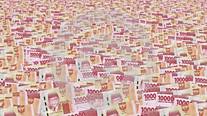 Background of 100000 Indonesian Rupiah Bills. Currency of Indonesia.