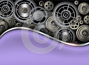 Background 3D with gears