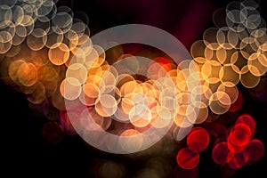 Background of abstract booble bokeh lights. Natural defocused photo