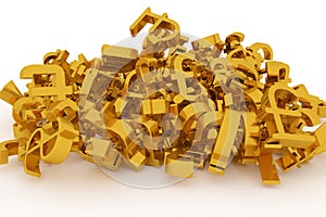 Background abstract CGI typography, currency sign for money or profit good for design. Shape, business, mess & backdrop.