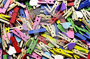 Background abstract of colorful wooden pegs