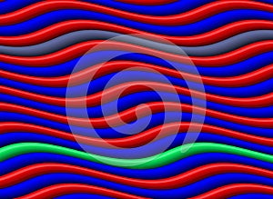 Background with abstract curved color stripes