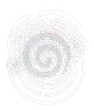 Background abstract geometric twirl circle lines pattern for design. Cover, texture, messy & color.