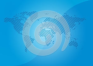 Background with abstract map - blue