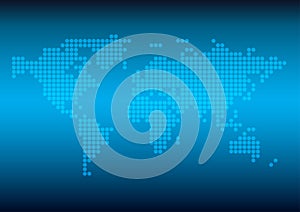 Background with abstract map - dark blue