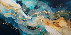 background of abstract rainbow colors of tiffany, white and gold