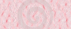 Background with abstract red colored vector wave lines pattern - design element illustration