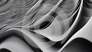 background An abstract vector illustration of black and white waves. The background has curved lines