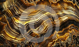 background adorned with the organic texture of raw tiger's eye semi-gemstones