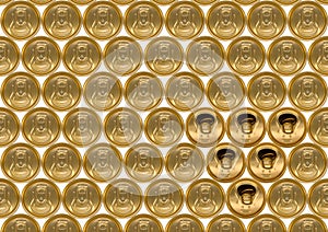 Background of aluminum cans for drinks.