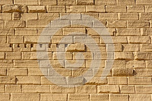 Background of the ancient brick wall in a Karnak temple. Luxor, Egypt