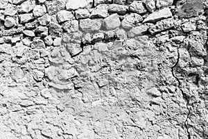 Background of ancient stone wall. Texture of old brick