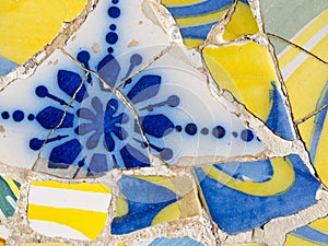 Background of Antonio Gaudi mosaics photo
