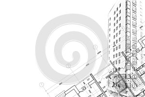 Background- architectural sketch drawing