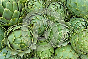 Background of artichokes