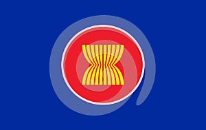 Background of asean aec flag on blue.