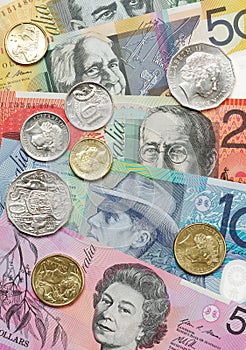 Australian currency background