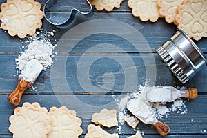 Background of baking gluten free cookies