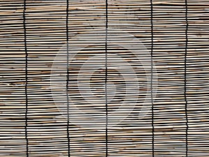Background of bamboo blind or bamboo curtain, a type of window covering