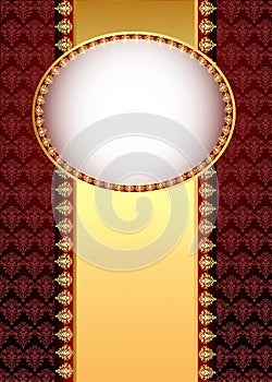 background with band with gold(en) patt