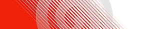 Background banner with diagonal gradient stripes red and white