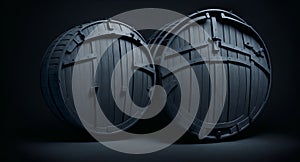 background of barrel shape, free, empty, space Ai Generated