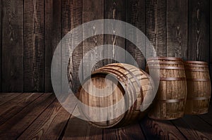 Background of barrel whiskey winery beer