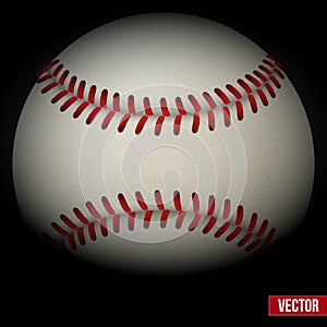 Background of baseball leather ball. Various sides