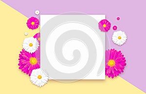 Background with beautiful colorful flower. Wallpaper flyers, invitation, posters, brochure, voucher discount