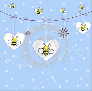 Background with bees