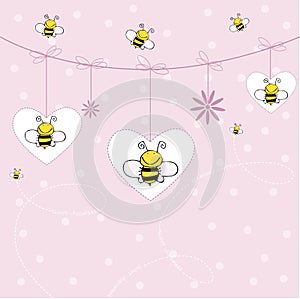 Background with bees