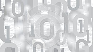 Background with binary code and electronic printed circuit board, digital code in abstract matrix cyberspace, server with big data