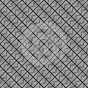 Black and white seamless repeated geometric art pattern background