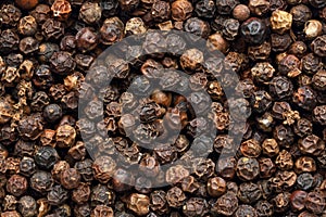 Background of black peppercorn