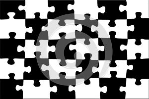 Background black-white chess puzzle.